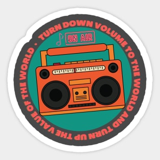 Vintage radio Sticker